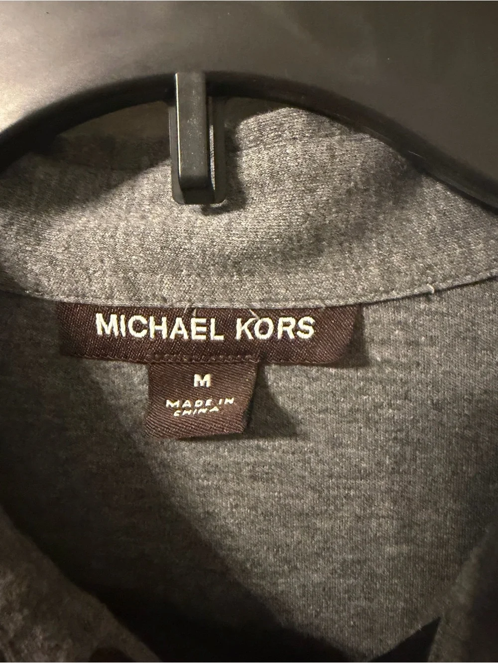 Michael Kors Gray Polo with Black Shoulder Stripe